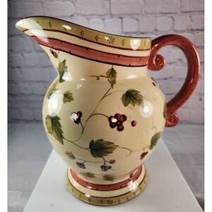 Waverly Garden Room Ceramic Floral Manor Beautiful Pitcher 96 oz Decor
